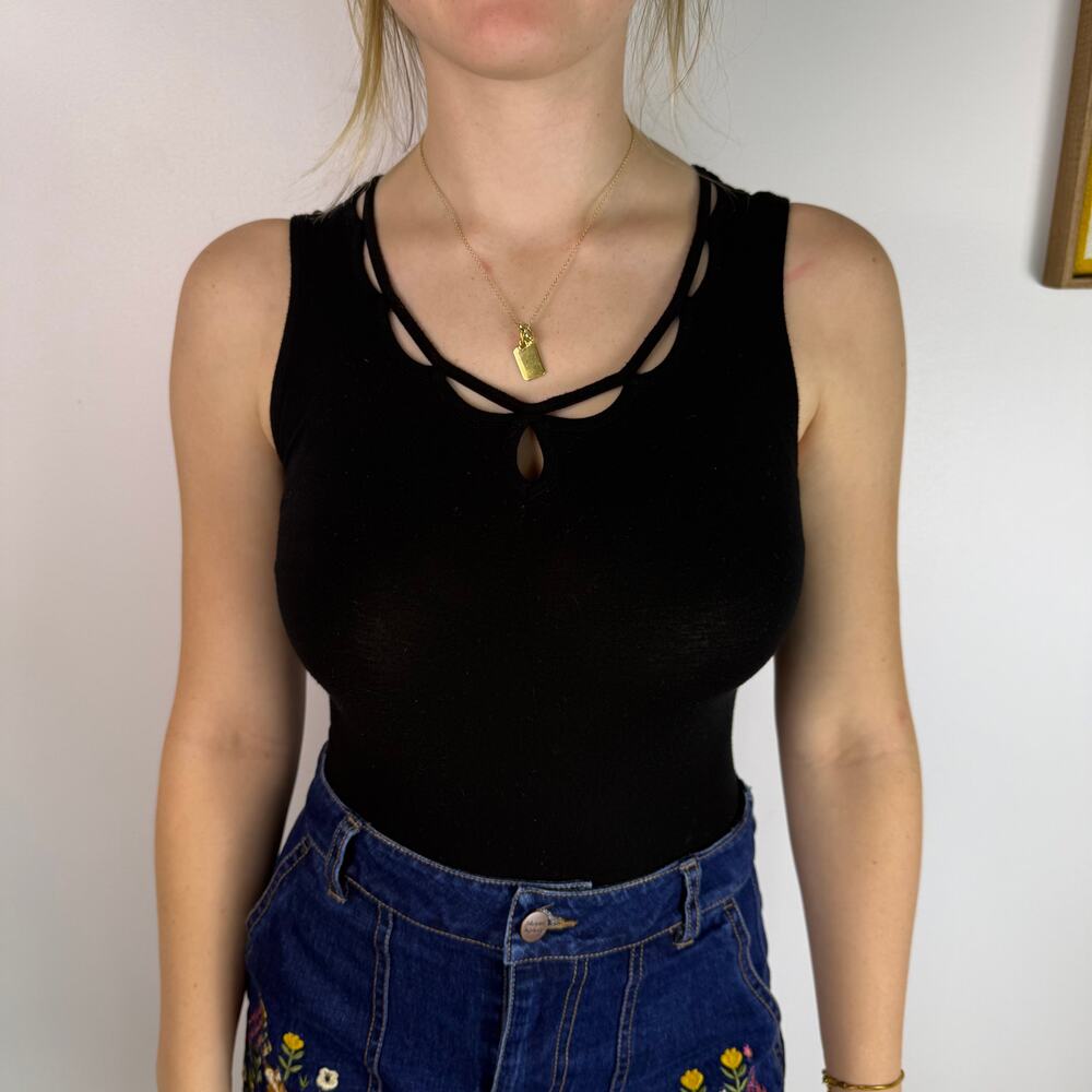 la Perla black knit bodysuit size Small